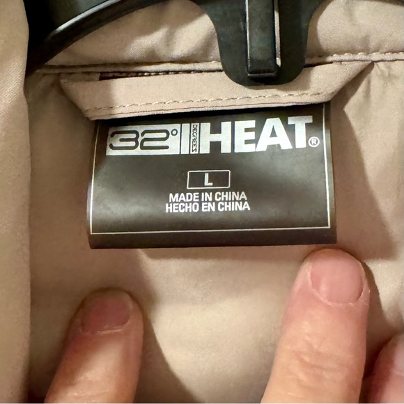 32 Degrees Camel Tan Midweight Puffer Tech Jacket Size L - Picture 8 of 9